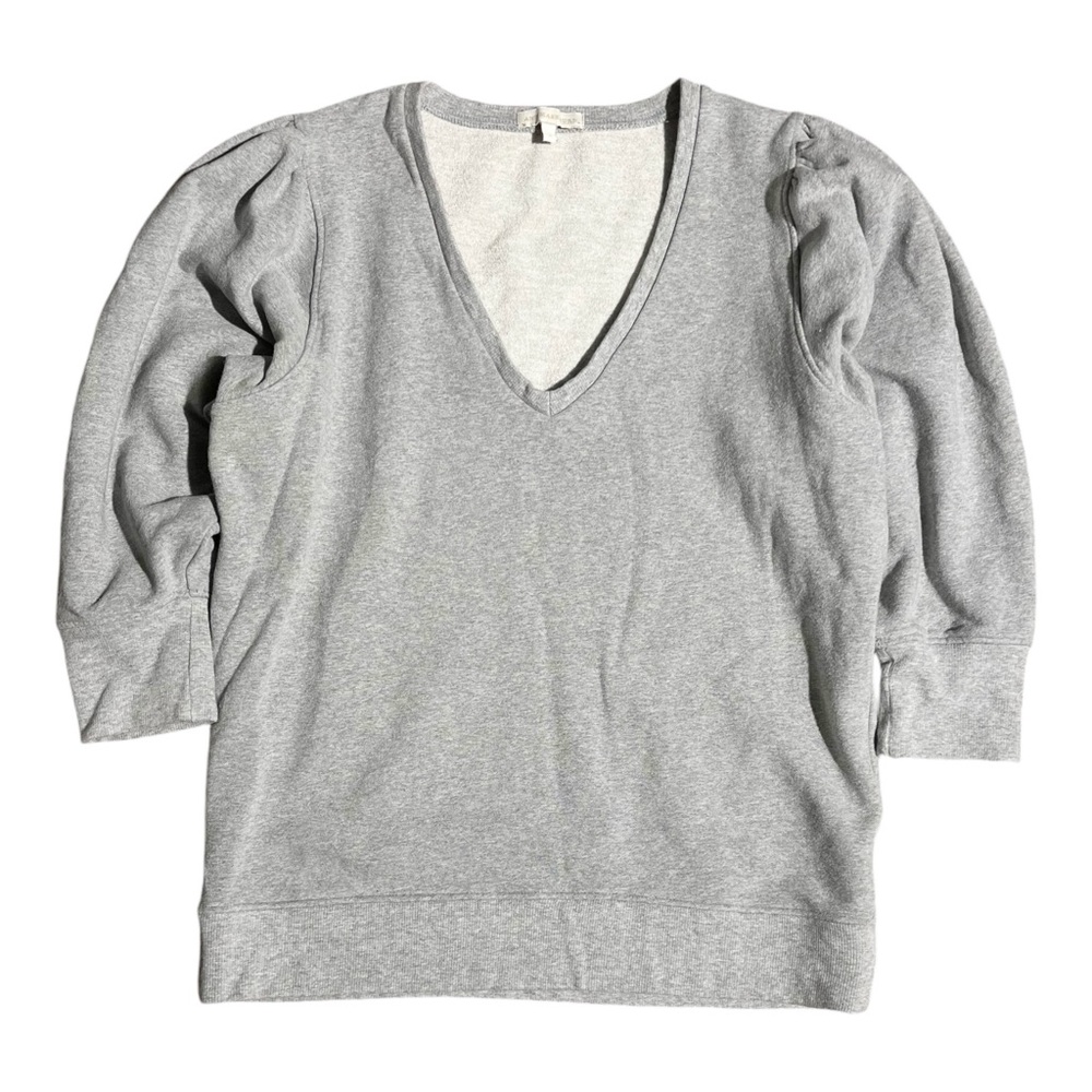 ANN MASHBURN Gray V-Neck Sweater